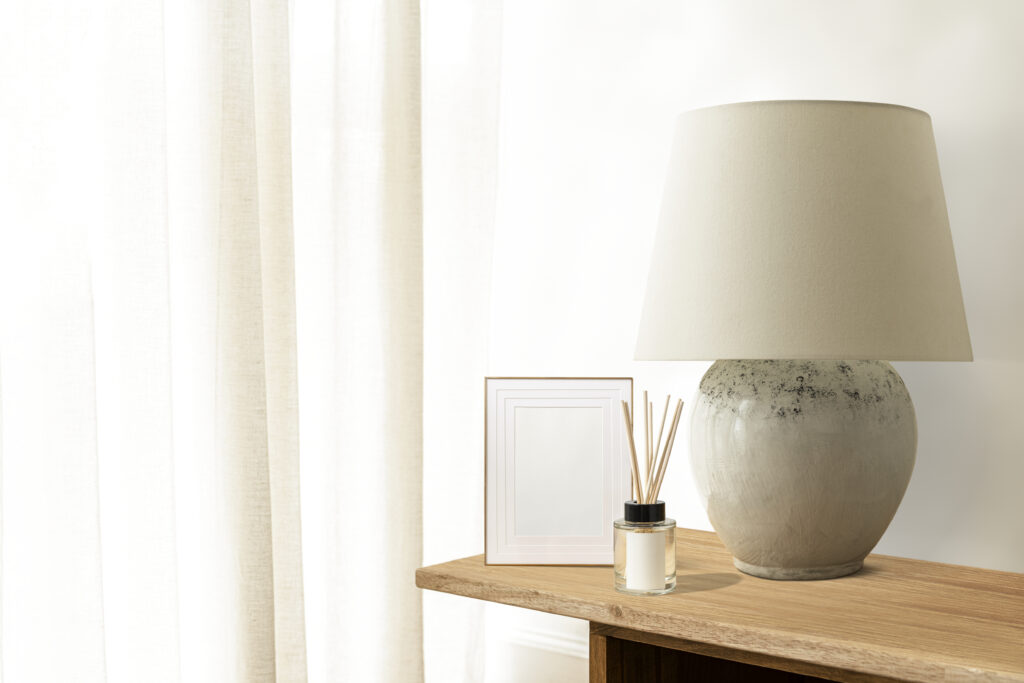 minimal white living room, aesthetic design